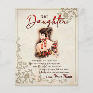zu meinem Tochter-Geschenk, Liebe-Letter-Tochter u Flyer