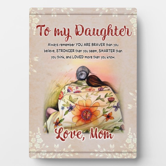 zu meinem Tochter-Geschenk, Liebe-Letter-Tochter u Fotoplatte (Vorderseite)