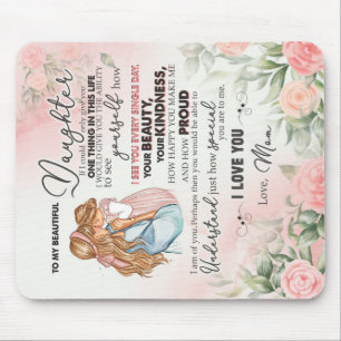 zu meinem Tochter-Geschenk, Liebe-Letter-Tochter u Mousepad