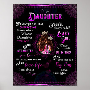 zu meinem Tochter-Geschenk, Liebe-Letter-Tochter u Poster