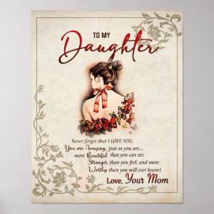 zu meinem Tochter-Geschenk, Liebe-Letter-Tochter u Poster