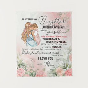 zu meinem Tochter-Geschenk, Liebe-Letter-Tochter u Wandteppich