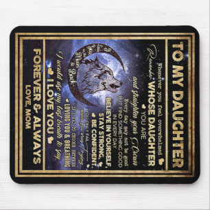 Zu meinem Tochter Wolf Geburtstagsgeschenk, lustig Mousepad