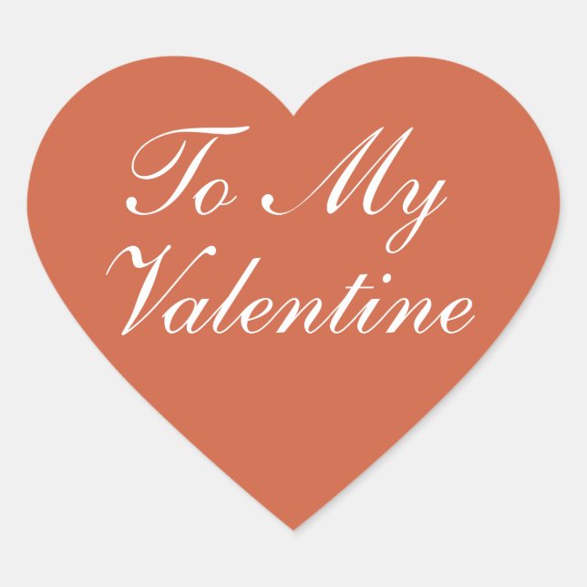 Zu meinem Valentinherz Herz-Aufkleber (Vorderseite)
