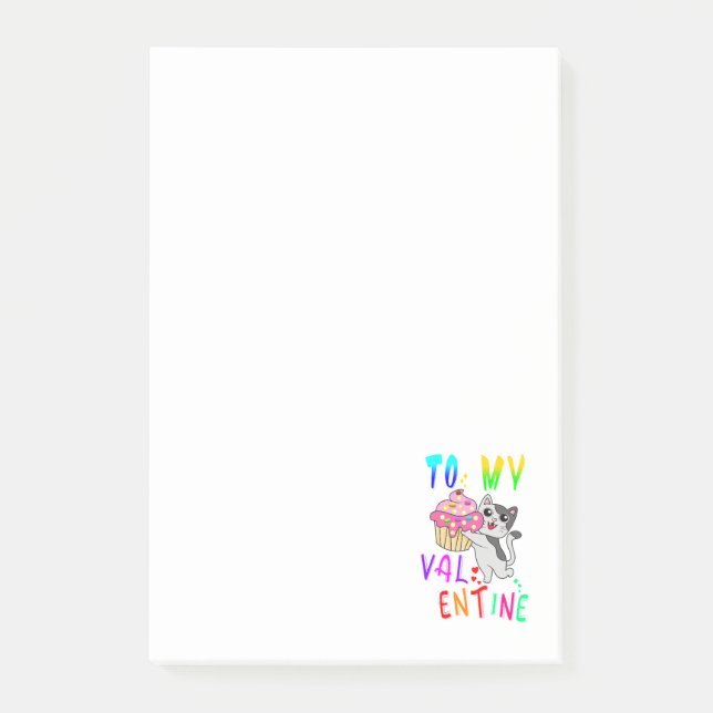 Zu meinem Valentinstag Post-it Klebezettel (Vorderseite)