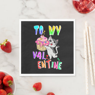 Zu meinem Valentinstag Serviette