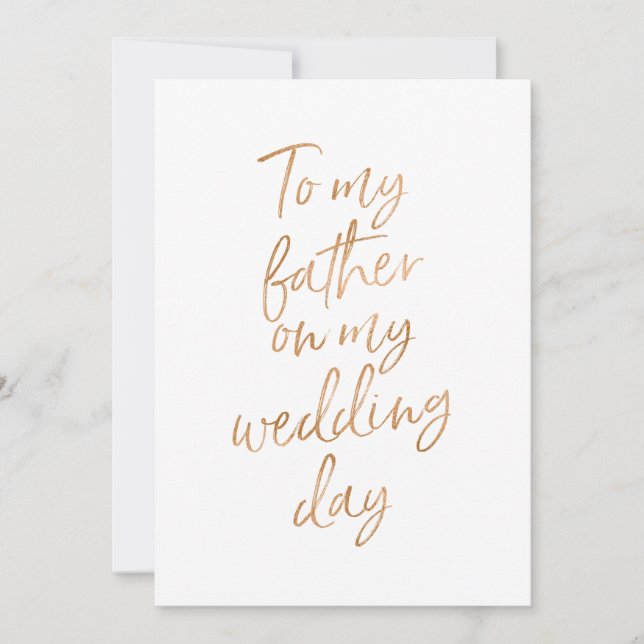 Zu meinem Vater am Hochzeitstag Karte (Vorderseite)