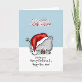 Zu meinem wunderbaren Schwiegersohn - Cat Christma Feiertagskarte