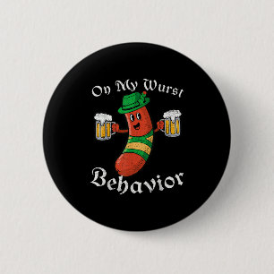 Zu meinem Wurstverhalten Funny German Men _1 Button