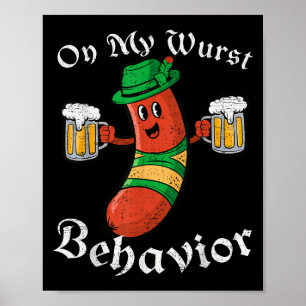 Zu meinem Wurstverhalten Funny German Men _1 Poster