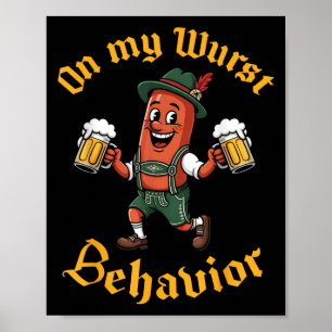 Zu meinem Wurstverhalten Funny German Men Women Poster