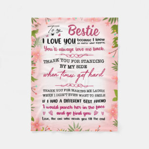 Zu meinen besten Freunden für immer Fleecedecke