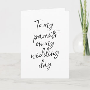 Zu meinen Eltern auf meiner Hochzeit   Stilvoll Le Karte