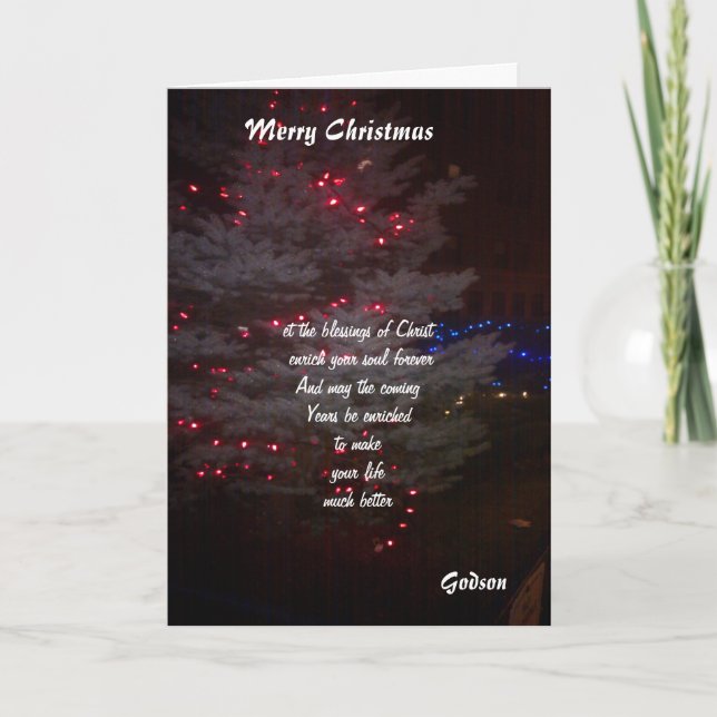 zu meinen Weihnachtskarten Feiertagskarte (Vorderseite)