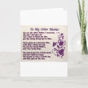 Zu meiner anderen Mutter. Danke