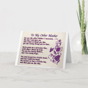 Zu meiner anderen Mutter. Danke