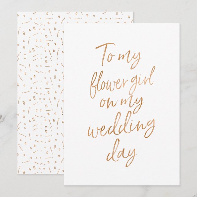 Zu meiner Blume am Hochzeitstag Einladung (Vorne/Hinten)