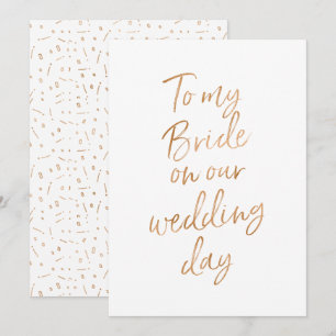 Zu meiner Braut an unserem Hochzeitstag Einladung