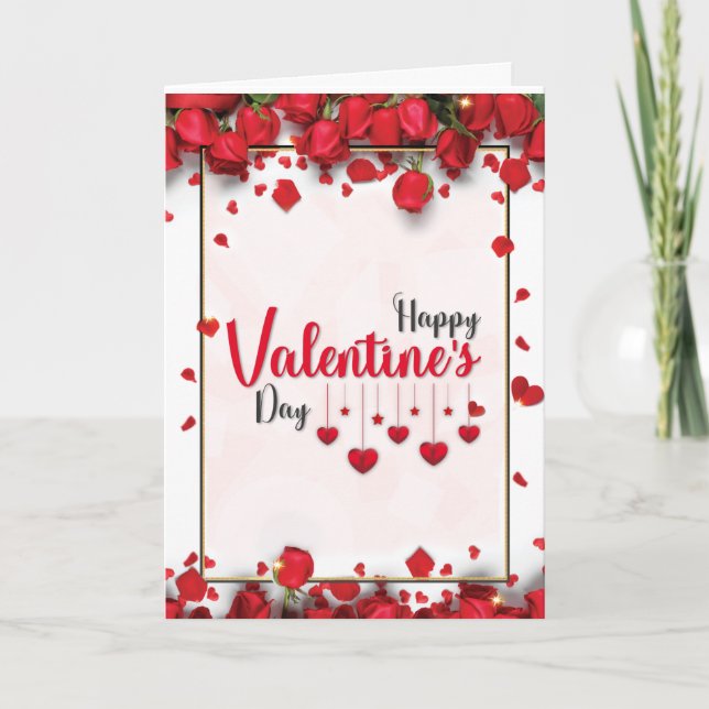 zu meiner Ehefrau am Valentinstag Feiertagskarte (Vorderseite)