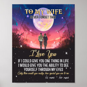 Zu meiner Ehefrau  Brief an meine Ehefrau Liebe vo Poster