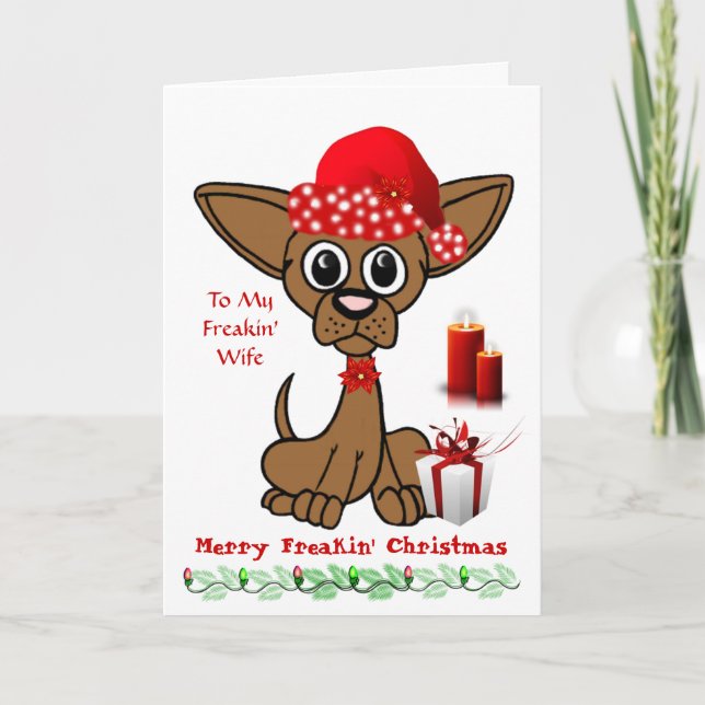 Zu meiner Ehefrau - Frohe Weihnachten Freakins (Vorderseite)