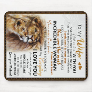 Zu meiner Ehefrau Löwengeschenk, Liebe Ehefrau Geb Mousepad