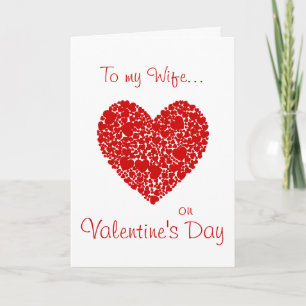 Zu meiner Ehefrau über Valentins Tagesrotes Herz R Feiertagskarte