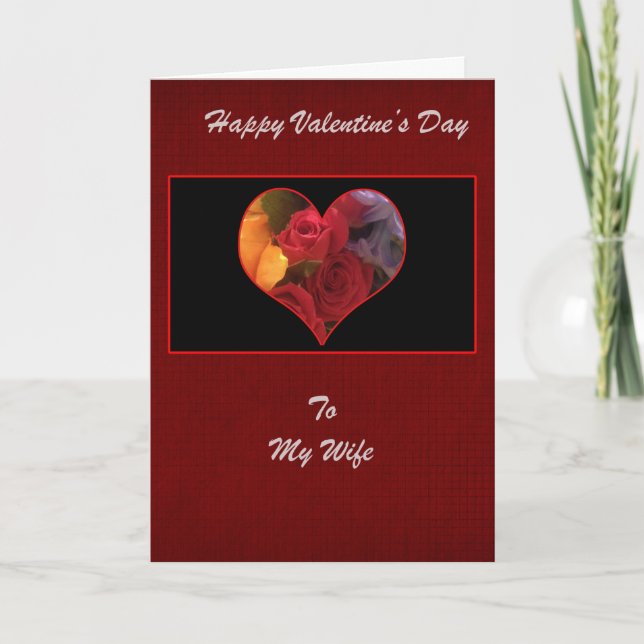 Zu meiner Ehefrau Valentinstag Grußkarte Einladung (Vorderseite)
