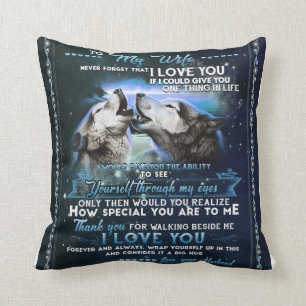 Zu meiner Ehefrau von Husband Wolf Lover Blanket G Kissen