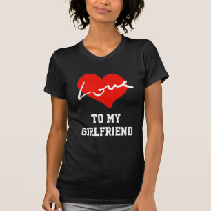 Zu meiner Freundin Valentines Red Liebe Heart Blac T-Shirt