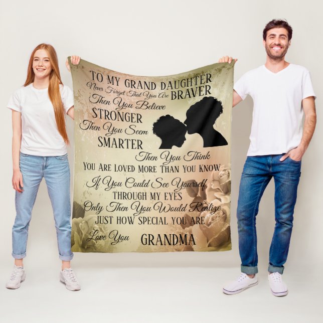 Zu meiner großen Tochter von Grand Ma Fleecedecke (Beispiel)