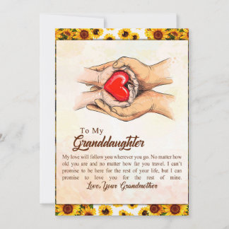zu meiner Großtochter Sonnenblumengeschenk von Oma Feiertagskarte