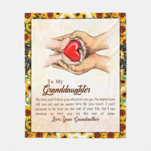 zu meiner Großtochter Sonnenblumengeschenk von Oma Fleecedecke