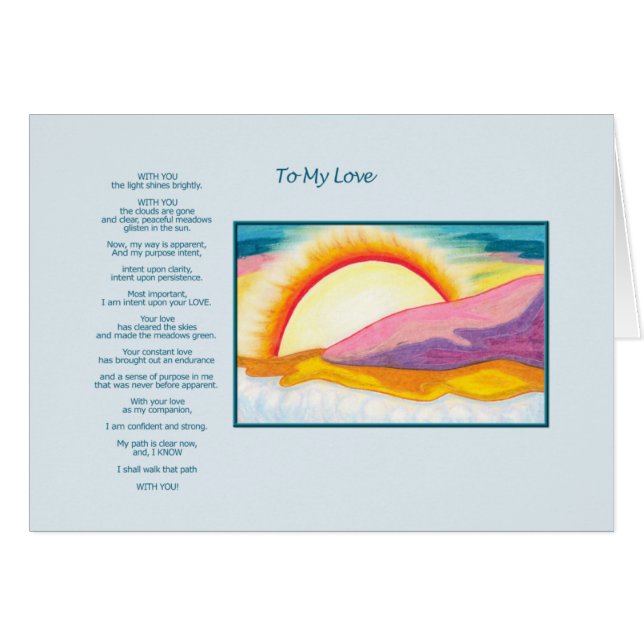 Zu meiner Liebe-Karte (Vorderseite (Horizontal))