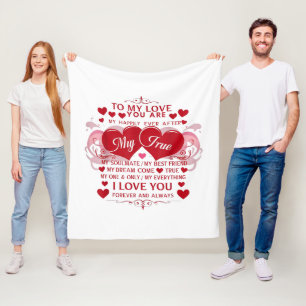 Zu meiner Liebe Liebe ich Sie für immer und immer  Fleecedecke