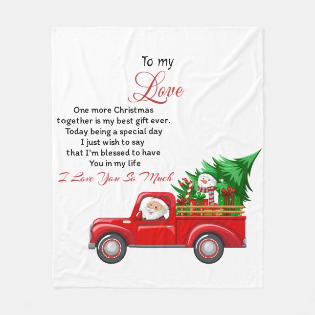 Zu meiner Liebe Noch ein Weihnachten zusammen Fleecedecke (Vorderseite)