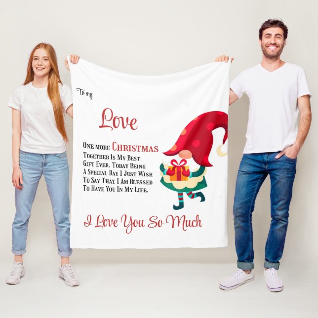 Zu meiner Liebe Noch ein Weihnachten zusammen Fleecedecke (Beispiel)