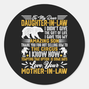 Zu meiner liebsten Jurytochter habe ich dir nicht  Runder Aufkleber