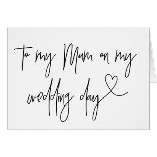 Zu meiner Mama auf meiner Hochzeitstag-Karte