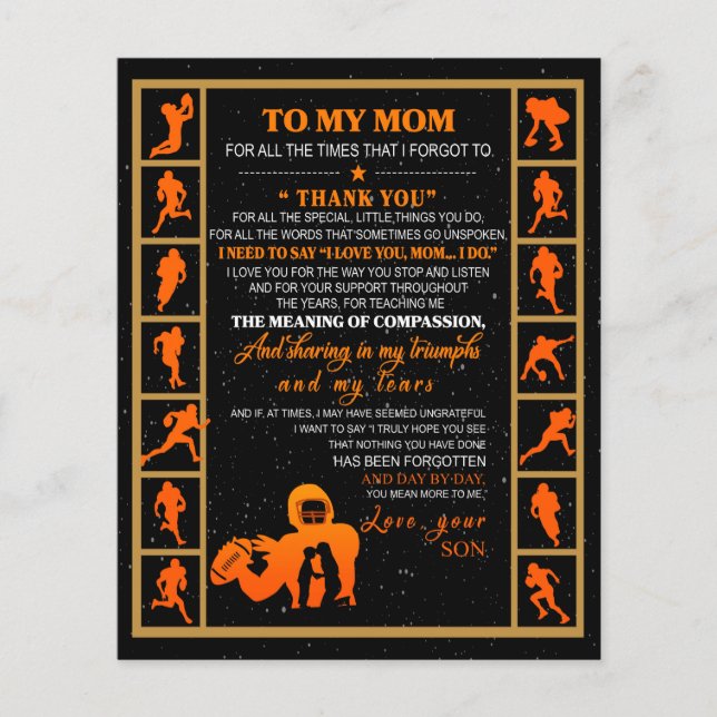 Zu meiner Mama Geschenk, Mama und Sohn, Eishockey- Flyer (Vorne)