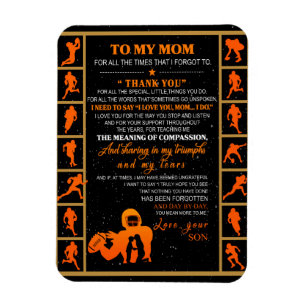 Zu meiner Mama Geschenk, Mama und Sohn, Eishockey- Magnet