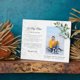 Zu meiner Mama | Greenery Keepake Memorial Foto Fotoplatte