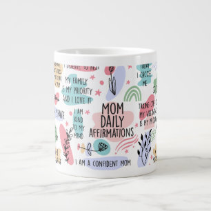 Zu meiner Mama tägliche Bejahungen Muttertag Jumbo-Tasse