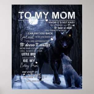 Zu meiner Mama weiß ich, dass es für einen weiblic Poster