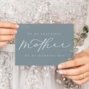 Zu meiner Mutter auf meiner Hochzeitstorte Blue Bl Einladung
