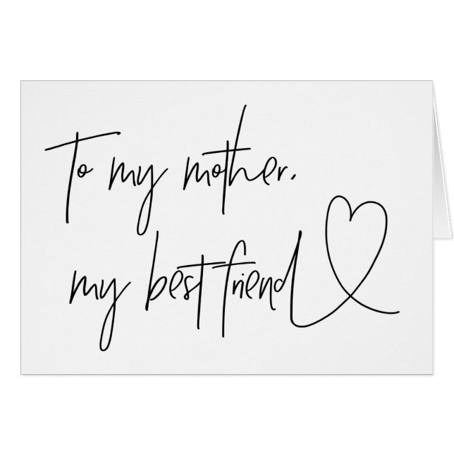 Zu meiner Mutter mein bestes Freidn (Vorderseite (Horizontal))
