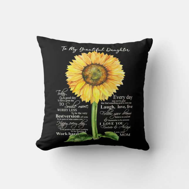 Zu meiner schönen Tochter Kissen (Vorderseite)