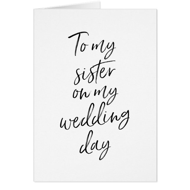 Zu meiner Schwester auf meinem Hochzeit | (Vorne)
