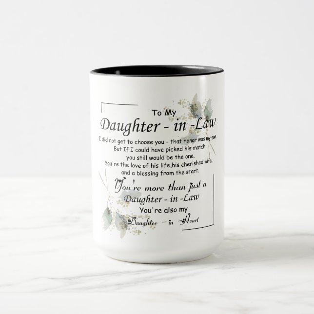 zu meiner Schwiegertochter - von der Schwiegerelte Tasse (Zentrum)