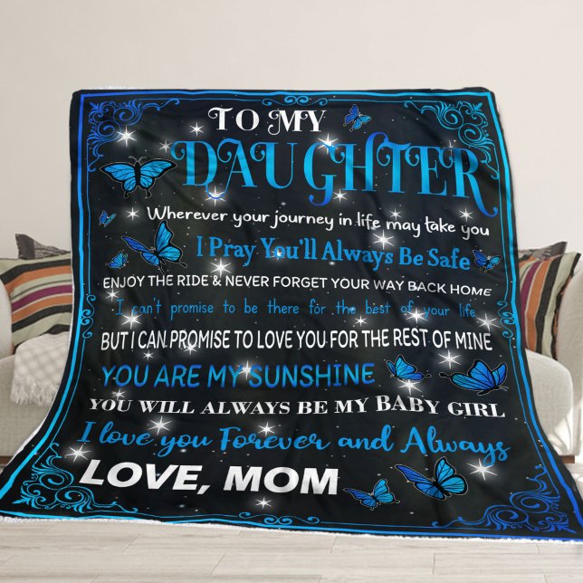 zu meiner Tochter, Blanket, Geschenk zum Geburtsta Fleecedecke (Von Creator hochgeladen)